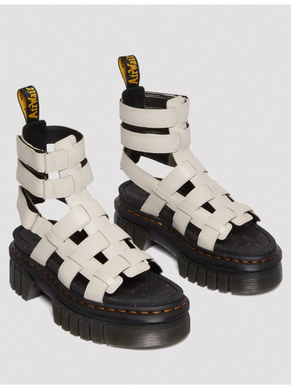 Dr. Martens Grey Chunky Ricki Gladiator Platform Sandals
